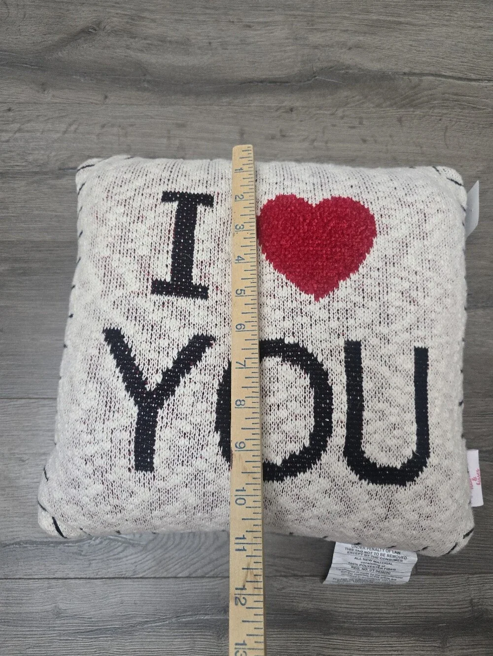 I ❤️ You Knit Accent Pillow New With Tags